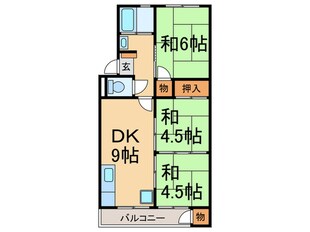 垂水農住団地３号棟の物件間取画像